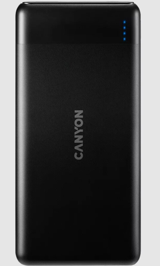 Varavirtalähde Canyon PB-107 10000mAh, 2xUSB, QuickCharge 3.0, musta hinta ja tiedot | Varavirtalähteet | hobbyhall.fi