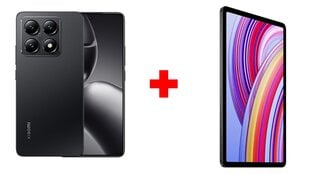 Xiaomi 14T 5G 12/256GB Titan Black + Xiaomi Redmi Pad Pro 12.1 6GB/128GB Graphite Gray hinta ja tiedot | Matkapuhelimet | hobbyhall.fi