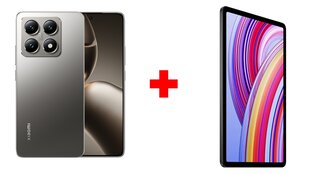 Xiaomi 14T 5G 12/256GB Titan Gray + Xiaomi Redmi Pad Pro 12.1 6GB/128GB Graphite Gray hinta ja tiedot | Matkapuhelimet | hobbyhall.fi