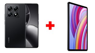 Xiaomi 14T Pro 5G 12/512GB Titan Black + Xiaomi Redmi Pad Pro 12.1 6GB/128GB Graphite Gray hinta ja tiedot | Matkapuhelimet | hobbyhall.fi