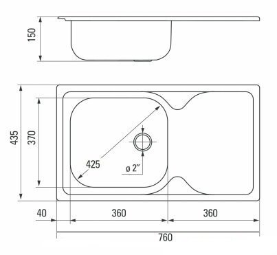 Tiskiallas Deante Techno ZMU0110, satiini hinta ja tiedot | Keittiöaltaat | hobbyhall.fi