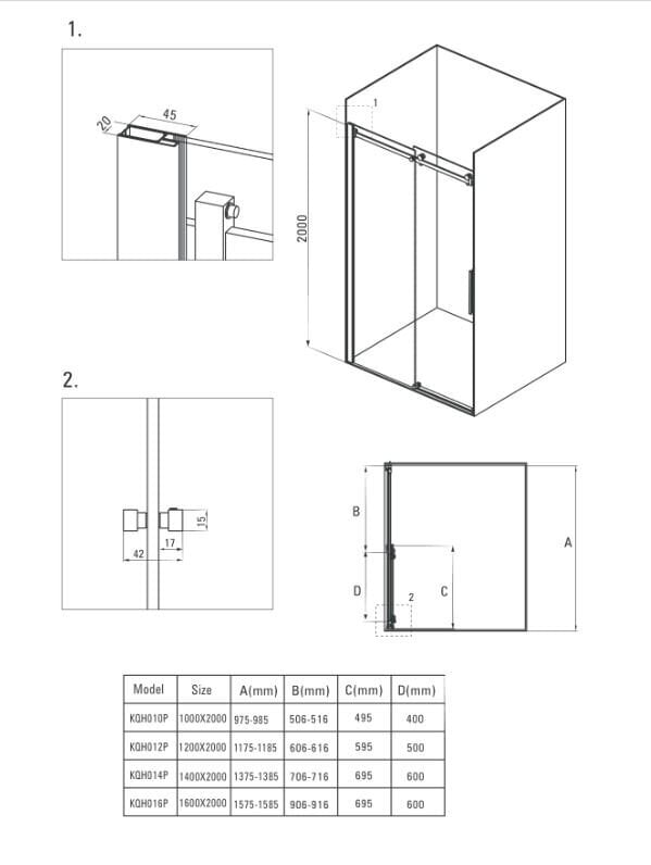 Liukuovet Deante Hiacynt, 8 mm hinta ja tiedot | Suihkuseinät ja -ovet | hobbyhall.fi