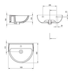 Pesuallas Deante Jasmin CDJ6U5W, valkoinen hinta ja tiedot | Pesualtaat | hobbyhall.fi