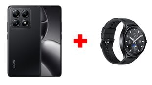 Xiaomi 14T Pro 5G 12/512GB Titan Black + Xiaomi Watch 2 Pro 4G Black hinta ja tiedot | Matkapuhelimet | hobbyhall.fi