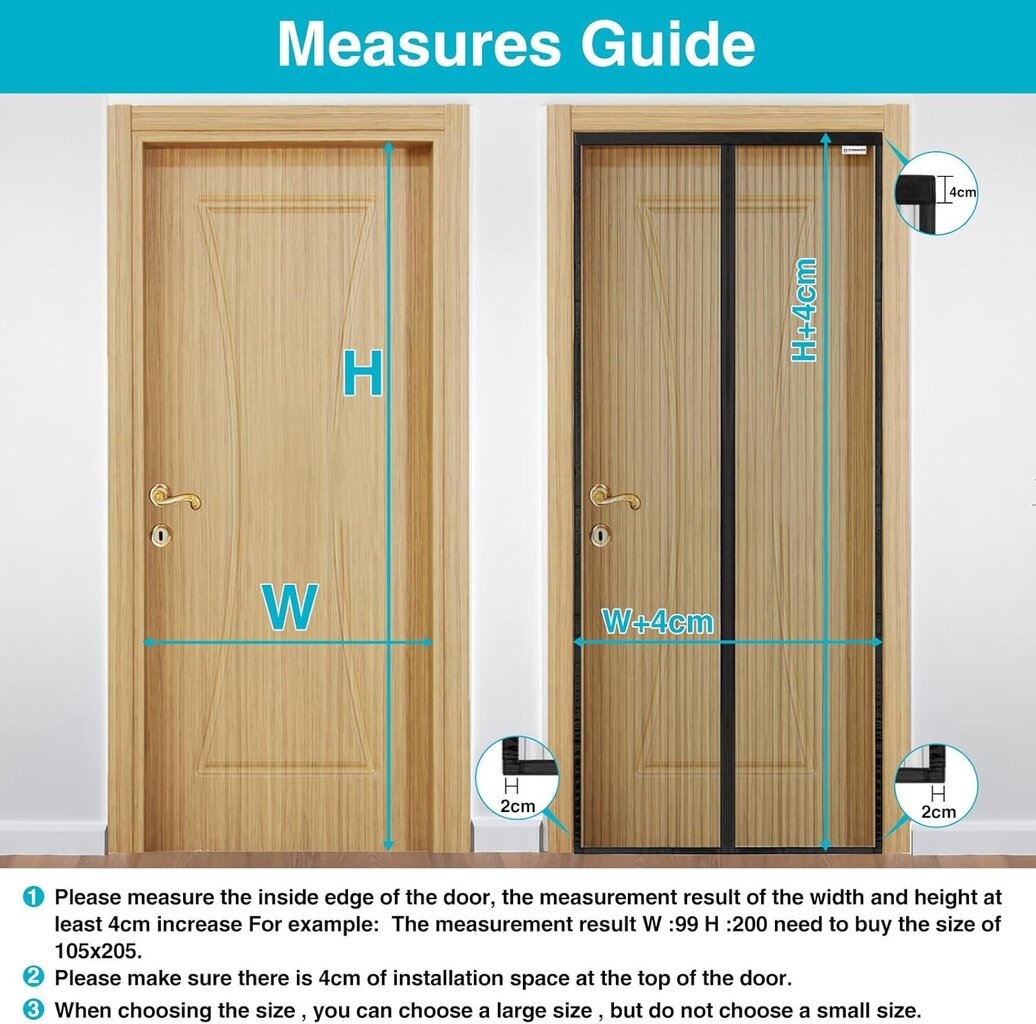 Design4Door hyönteisverkko oveen, 120 x 250 cm hinta ja tiedot | Hyttysverkot | hobbyhall.fi