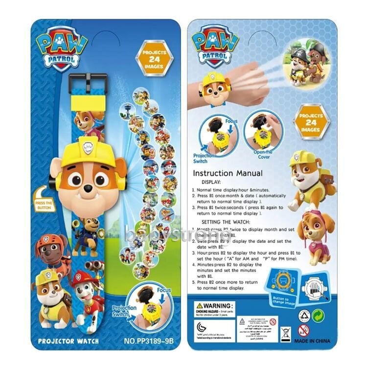 Milando B2 lasten kello projektorilla Paw Patrol hinta ja tiedot | Lasten asusteet | hobbyhall.fi