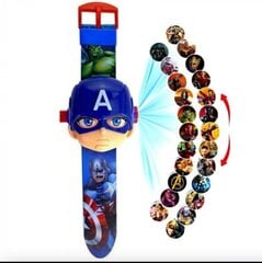 Milando B8 lasten kello projektorilla Marvel Avengers Captain America hinta ja tiedot | Lasten asusteet | hobbyhall.fi