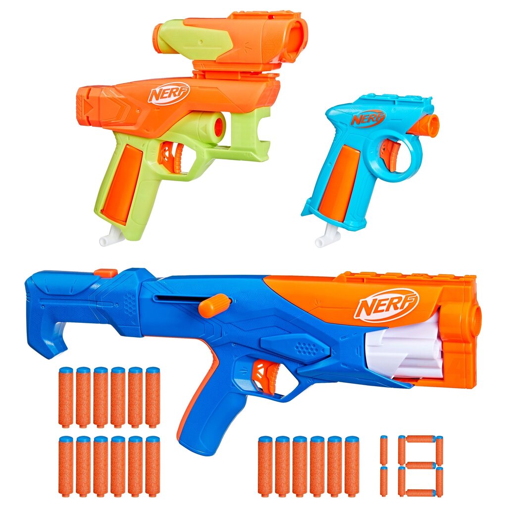 Leluasesetti Nerf N Series Gear up pack, 3 kpl hinta ja tiedot | Poikien lelut | hobbyhall.fi