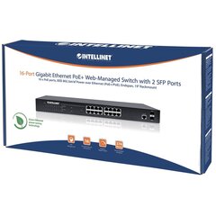 Hallittu kytkin Intellinet GigaBit 16x RJ45 PoE + / 2 SFP-paikkaa hinta ja tiedot | Verkkokytkimet | hobbyhall.fi