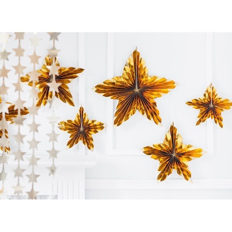 Folioverho-sateenkaari "Golden Stars" (100x245 cm) hinta ja tiedot | Juhlakoristeet | hobbyhall.fi