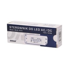 LED-virtalähde 30W 12V DC IP20 - OR-ZL-1615 hinta ja tiedot | Virtalähteet | hobbyhall.fi