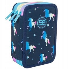 Kolmen lokeron kynäkotelo lisätarvikkeineen Coolpack Jumper 3 Blue Unicorn F067670 hinta ja tiedot | Penaalit | hobbyhall.fi