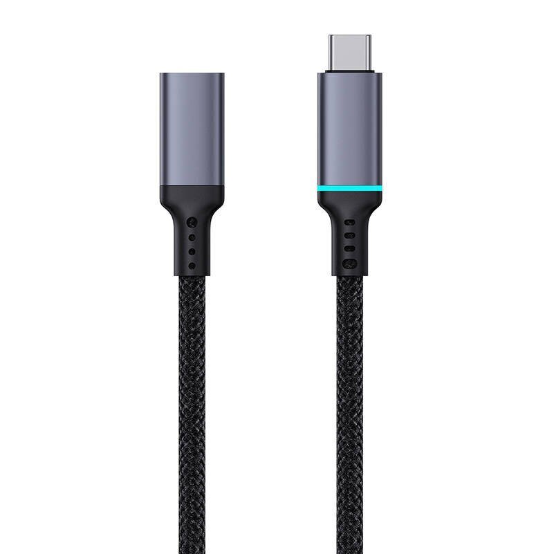 USB-C jatkojohto 10Gbps 0.5m, musta hinta ja tiedot | Kaapelit ja adapterit | hobbyhall.fi