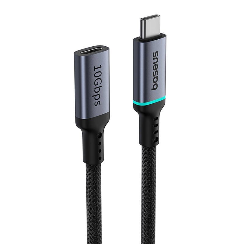 USB-C jatkojohto 10Gbps 0.5m, musta hinta ja tiedot | Kaapelit ja adapterit | hobbyhall.fi