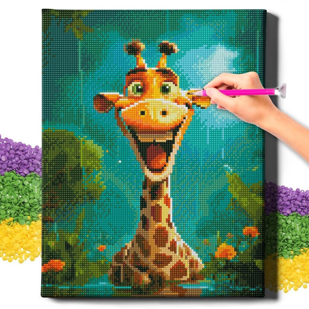 Diamond Mosaic 5D Diamond Painting Oh Art! Kirahvi, 30x40 cm hinta ja tiedot | Timanttimaalaukset | hobbyhall.fi