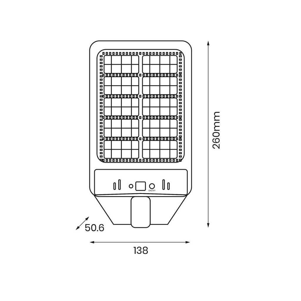 Aurinkolamppu, 50w 500lm 6500k 6500k hinta ja tiedot | Puutarha- ja ulkovalot | hobbyhall.fi