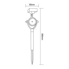 Led-aurinkovalaisin, 9x38.5cm hinta ja tiedot | Puutarha- ja ulkovalot | hobbyhall.fi