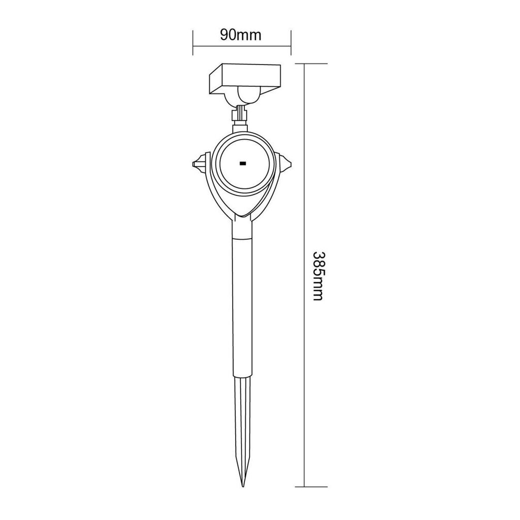 Led-aurinkovalaisin, 9x38.5cm hinta ja tiedot | Puutarha- ja ulkovalot | hobbyhall.fi