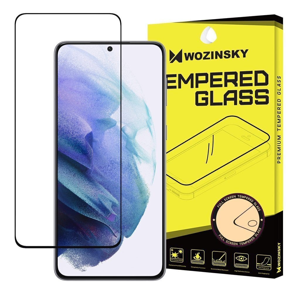 LCD -suojaava karkaistu lasi Wozinsky 5D -kotelo Räätälöity Samsung G991 S21 5G musta hinta ja tiedot | Näytönsuojakalvot ja -lasit | hobbyhall.fi