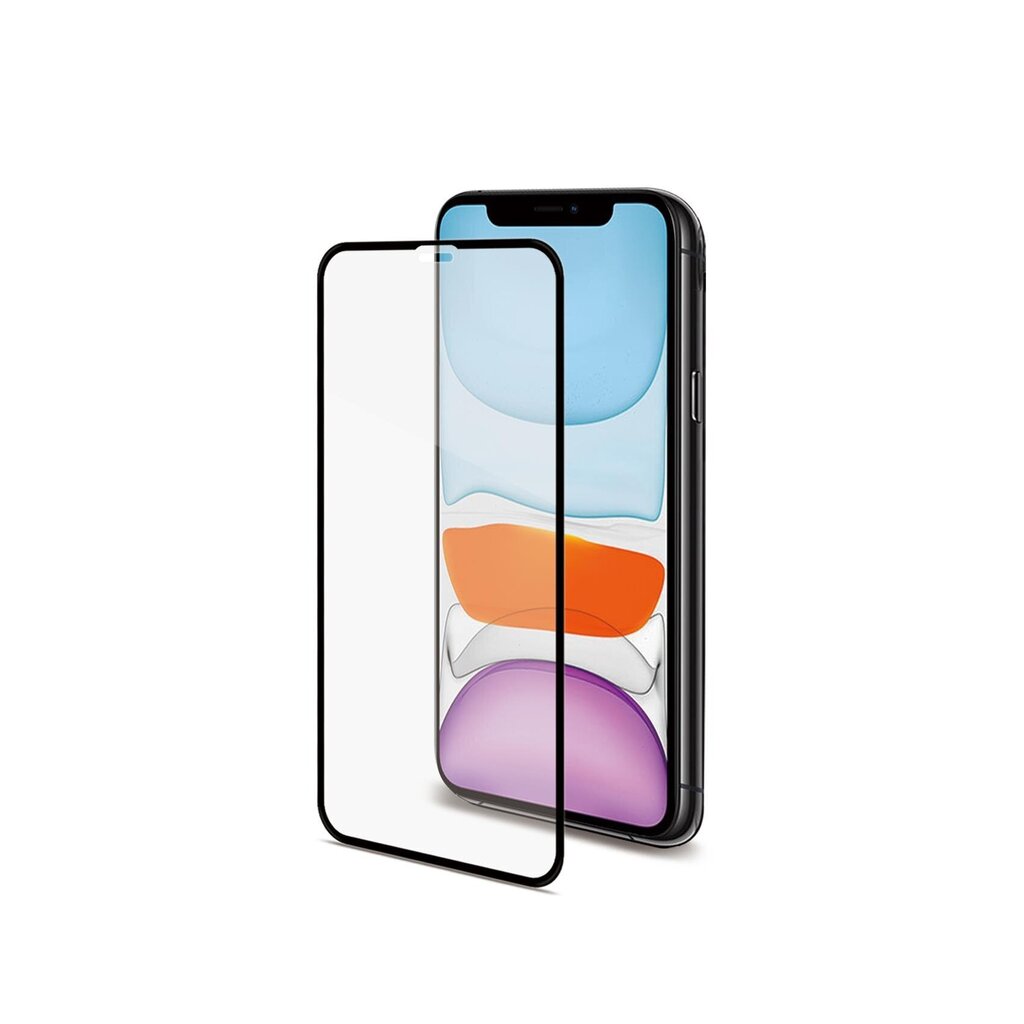 CELLY FULL GLASS IPHONE 11 / XR BLACK FRAME hinta ja tiedot | Näytönsuojakalvot ja -lasit | hobbyhall.fi