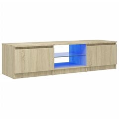 TV-taso LED-valoilla Sonoma-tammi 140x40x35,5 cm hinta ja tiedot | TV-tasot | hobbyhall.fi