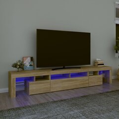 TV-taso LED-valoilla Sonoma-tammi 230x36,5x40 cm hinta ja tiedot | TV-tasot | hobbyhall.fi