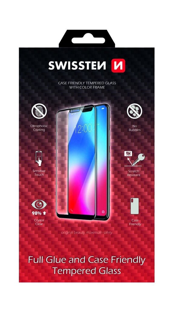 Swissten Full Face 5D Tempered Glass Samsung Galaxy A52 Black hinta ja tiedot | Näytönsuojakalvot ja -lasit | hobbyhall.fi