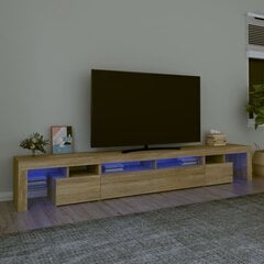 TV-taso LED-valoilla Sonoma-tammi 260x36,5x40 cm hinta ja tiedot | TV-tasot | hobbyhall.fi