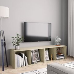 Kirjahylly/TV-taso Sonoma-tammi 143x30x36 cm hinta ja tiedot | TV-tasot | hobbyhall.fi