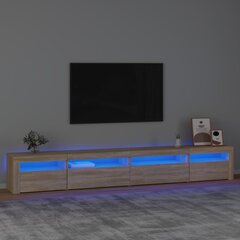 TV-taso LED-valoilla Sonoma-tammi 270x35x40 cm hinta ja tiedot | TV-tasot | hobbyhall.fi