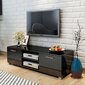 TV-pöytä, korkeakiilto, musta, 120x40,3x34,7 cm hinta ja tiedot | TV-tasot | hobbyhall.fi