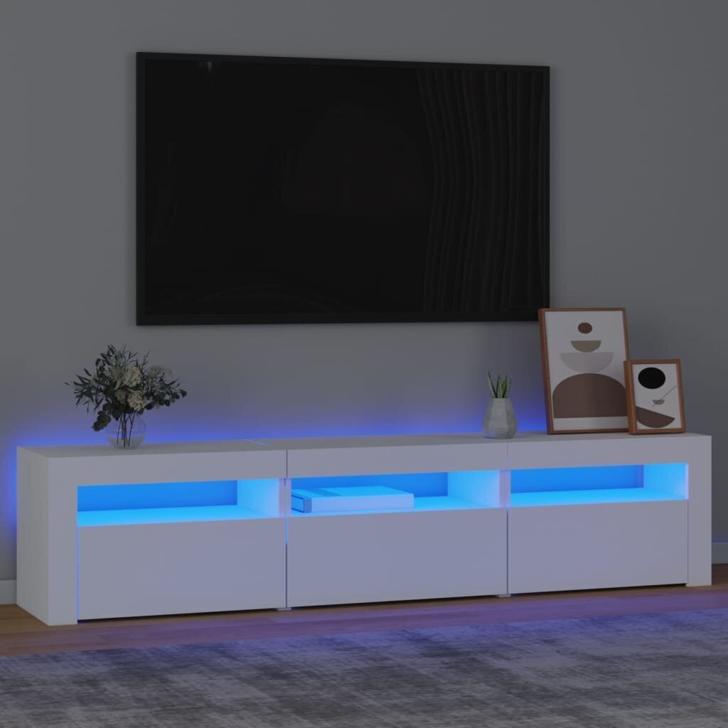 TV-kaappi LED-valolla, valkoinen, 180 x 35 x 40 cm hinta ja tiedot | TV-tasot | hobbyhall.fi