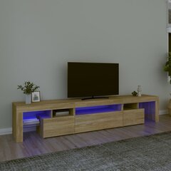 TV-kaappi LED-valolla, tammi, 215 x 36,5 x 40 cm hinta ja tiedot | TV-tasot | hobbyhall.fi