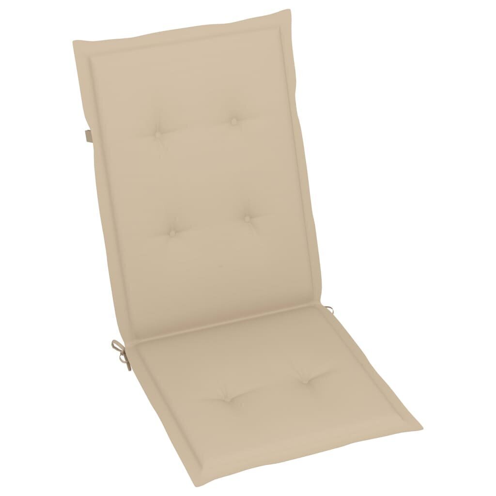 Puutarhatuolityynyt, 6 kpl, beige, 120x50x4cm hinta ja tiedot | Istuintyynyt, pehmusteet ja päälliset | hobbyhall.fi