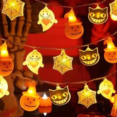 Halloween-lepakkovalot, kurpitsalepakko-koristevalot, 20 LED-halloween-koristevaloa, Halloween-valonauhat hinta ja tiedot | Jouluvalot | hobbyhall.fi