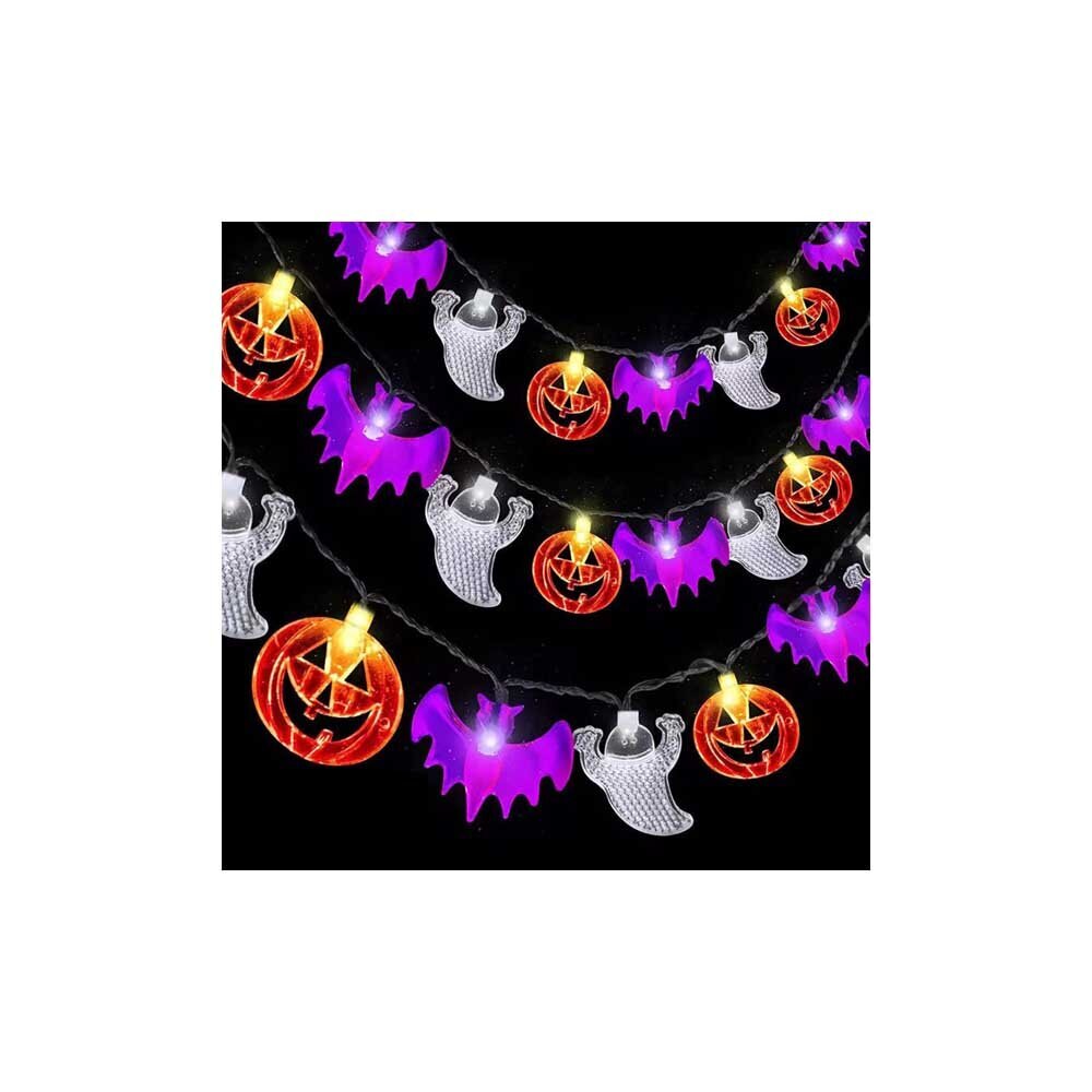 Halloween-lepakkovalot, kurpitsalepakko-koristevalot, 20 LED-halloween-koristevaloa, Halloween-valonauhat hinta ja tiedot | Jouluvalot | hobbyhall.fi