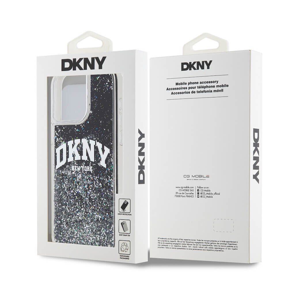 DKNY Liquid Glitters W/Arch Logo iPhone 14 Pro Max (6,7") - Musta hinta ja tiedot | Puhelimen kuoret ja kotelot | hobbyhall.fi