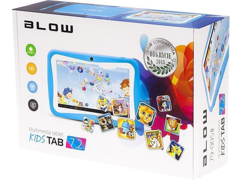 Blow KidTAB 7.2", WiFi, Sinine hinta ja tiedot | Tabletit | hobbyhall.fi