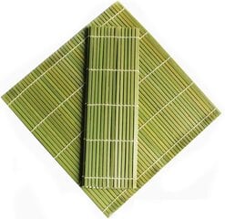 2kpl Bamboo Sushi Mat Dumpling Matt Tarttumaton Dumpling Verhoalusta Sushi Rolling Mat (koko: 27*27cm) hinta ja tiedot | Uunivuoat ja leivontavälineet | hobbyhall.fi