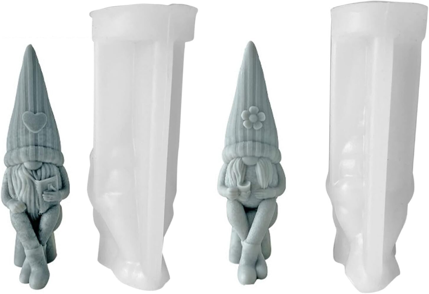 2kpl Ystävänpäivä silikoni Gnome Mold Söpö aromaterapia kynttilän muotti epoksi kääpiö kipsi hometta saippua lahja hinta ja tiedot | Uunivuoat ja leivontavälineet | hobbyhall.fi