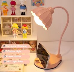 Söpö Daisy metallinen pöytävalaisin | USB-latausportilla | 2 in 1 -pöytäpuhelinpidike LED-lukuvalo hinta ja tiedot | Pöytävalaisimet | hobbyhall.fi