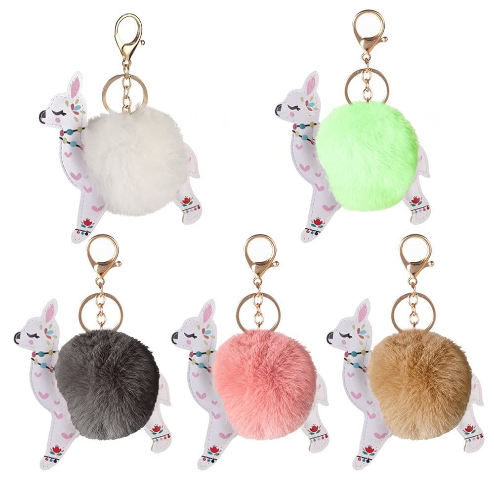 kpl Real Dice Alpaca / Alpaca Fur Ball avaimenperät - tekoturkista pörröiset karvakorut naisille ja tytöille hinta ja tiedot | Varastohyllyt | hobbyhall.fi