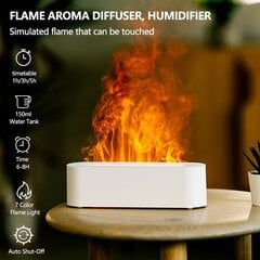 Päivitetty Flame Aromatherapy eteeristen öljyjen diffuusori, 7-värinen valokostutin, ajoitustoiminto ja vedetön automaattinen sammutusrakenne (valkoinen) hinta ja tiedot | Pöytävalaisimet | hobbyhall.fi