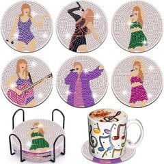 ATCLV Coaster Taylor Diamond Painting Art Setti aikuisille lapsille Tee itse -timanttitaidealustanko jalustalla faneille Lahjat hinta ja tiedot | Vauvojen kosteuspyyhkeet | hobbyhall.fi