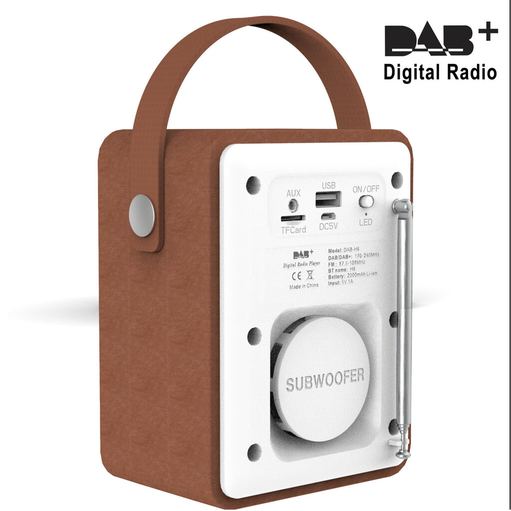 Eurooppalainen Puinen Kotelo Dab/Fm-Radio, Puinen Kotelo Pu-Nahka, Tuki Bluetooth Tf Card U Disk Mp3-Soitin hinta ja tiedot | Kelloradiot ja herätyskellot | hobbyhall.fi