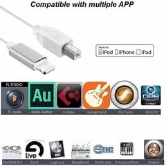 Lightning to Type-b Midi Keyboard Converter USB 2.0 -kaapeli iPhone 7 8 X Ipadille </p> hinta ja tiedot | Adapterit | hobbyhall.fi