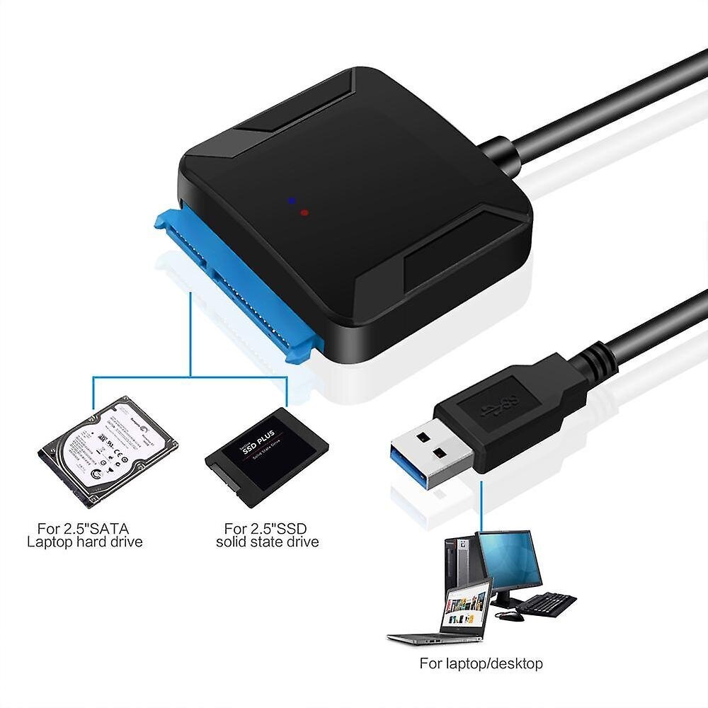 USB 3.0 - Sata-kaapeli USB 3.0 -kiintolevysovittimen muunnin 2,5/3,5 tuuman ulkoinen HDD SSD -sovitin kannettavalle tietokoneelle Xbox One Xbox 360 PS4 hinta ja tiedot | Adapterit | hobbyhall.fi