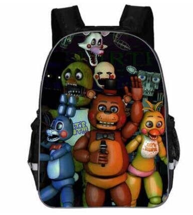 Reput Nights at Freddy's Canvas Teini-ikäinen koululaukku Freddy Fazbear Foxy Chica Bonnie -reppu Figuurilelut koulureppu