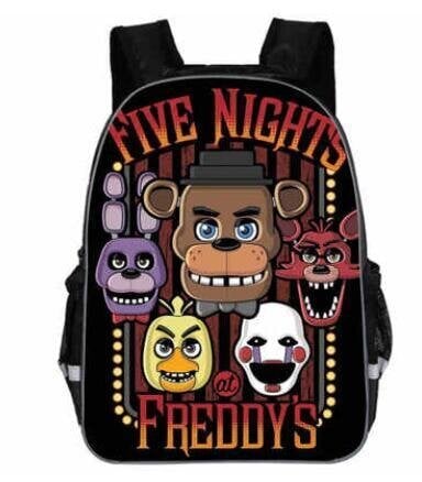 Reput Nights at Freddy's Canvas Teini-ikäinen koululaukku Freddy Fazbear Foxy Chica Bonnie -reppu Figuurilelut koulureppu