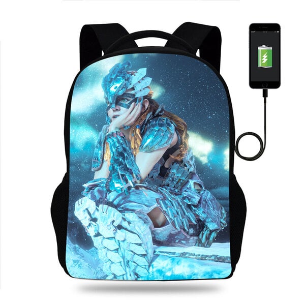 Peli Horizon Forbidden West Reppu Pojat Tytöt Koulureppu Teini Kirja Reppu Miesten Naisten Reppu USB Reppu Mochila